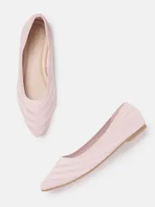 Van Heusen Woman Pink Solid Pointed Toe Ballerinas