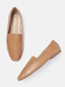 Van Heusen Woman Camel Brown Solid Loafers