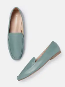 Van Heusen Woman Sage Green Solid Loafers