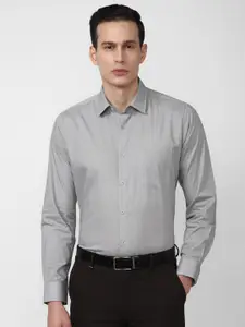 Van Heusen Men Grey Pure Cotton Formal Shirt