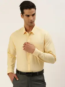 Ramraj Men Cream-Coloured Formal Shirt