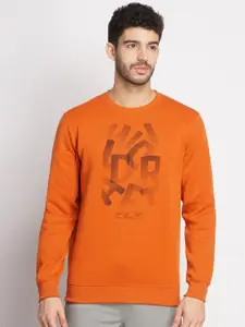 Wildcraft Men Rust Typography Printed Sweatshirt