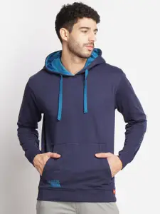 Wildcraft Men Navy Blue Hooded Cotton Sweatshirt