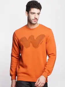Wildcraft Men Rust Printed Cotton Sweatshirt