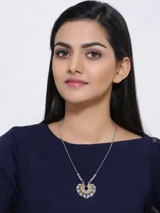 Silvermerc Designs Women Silver-Toned & Yellow Brass Silver-Plated Necklace