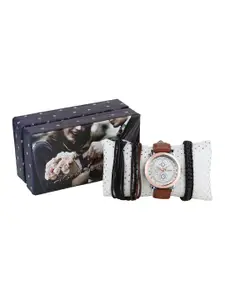FLUID Men Solid Watch & Bracelet Gift Set