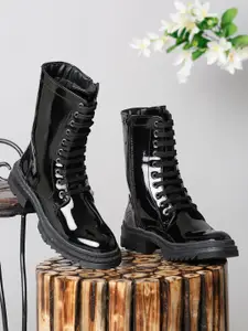 Bruno Manetti Women Black Solid Winter Boots