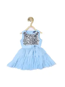 Allen Solly Junior Girl Blue Embellished Dress