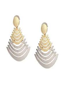 Adwitiya Collection Gold-Toned Classic Drop Earrings