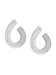 Adwitiya Collection Silver-Plated Classic Studs Earrings