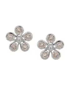 Adwitiya Collection Silver-Plated Classic Studs Earrings