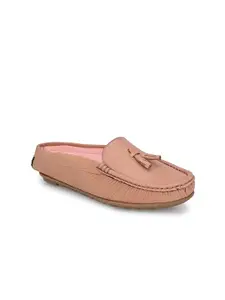 El Paso El Paso Women Textured Light Weight Slip On Tassel Loafers Casual Shoes