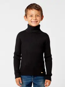 One Friday Boys Navy Blue Ribbed Pullover