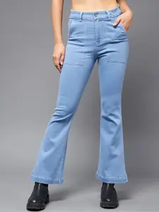 Miss Chase Women Blue Bootcut High-Rise Jeans