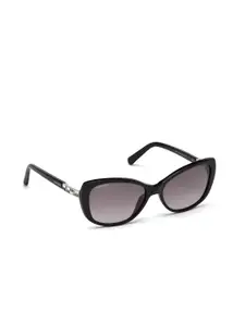 SWAROVSKI Women Grey Sunglasses SK0124 56 01B-Grey