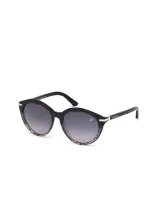 SWAROVSKI Women Grey Sunglasses SK0070 55 05B-Smoke