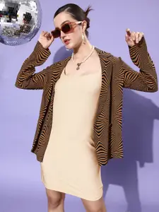 StyleStone Women Gold Embellished Mini Dress