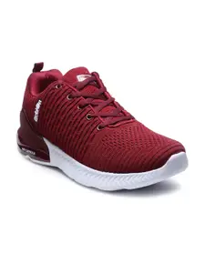 Action Men Maroon Lace-Up Mesh Running Non-Marking Lace-Ups Shoes