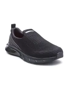 Action Men Black Mesh Running Athleo Mesh Non-Marking Slip-On Shoes