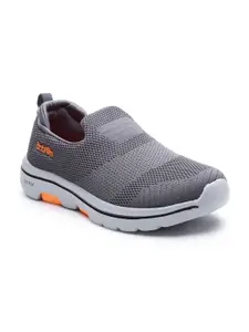 Action Men Grey Mesh Running Non-Marking Slip-On Shoes