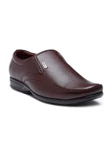 Action Men Brown Solid  Leather Formal Slip On Shoes