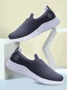 Action Men Grey Mesh Running Non-Marking Slip-On Shoes
