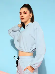 STREET 9 Women Blue Solid Sweatshirt