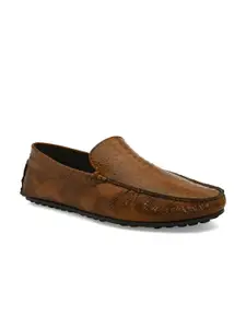 San Frissco Men Textured Light Weight Slip On Driving Shoes