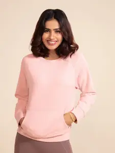 Nykd Women Pink Solid Sweatshirt