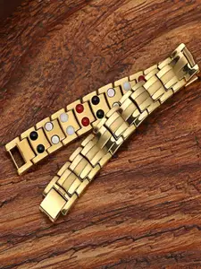 UNIVERSITY TRENDZ Men Gold-Plated Link Bracelet