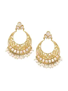 ZILVER Gold-Plated Contemporary Chandbalis Earrings