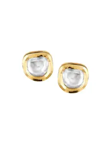 ZILVER Yellow Sterling Silver Contemporary Studs Earrings