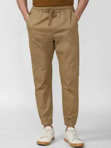 Peter England Casuals Peter England Men Khaki Slim Fit Joggers Casuals Trousers