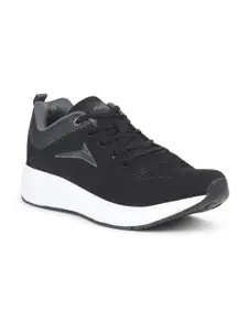 JQR Men SPECIAL-001 Black Lace Up Mid-Top Mesh Running Sports Shoes