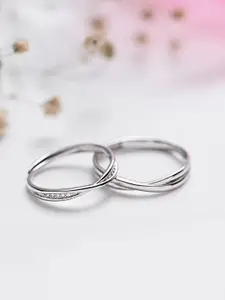 Zavya 925 Sterling Silver Couple Finger Rings