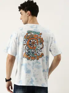 Maniac Graphic Printed Drop-Shoulder Sleeves Cotton Oversized T-shirt