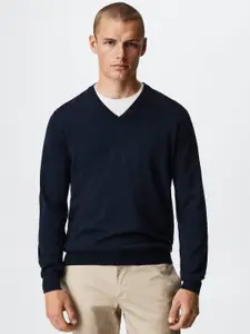 MANGO MAN Solid Woolen Pullover
