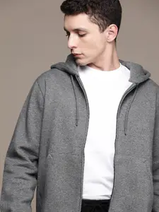 MANGO MAN Sustainable Solid Hooded Sweatshirt