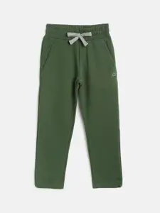 Sweet Dreams Boys Olive Green Solid Lounge Pant