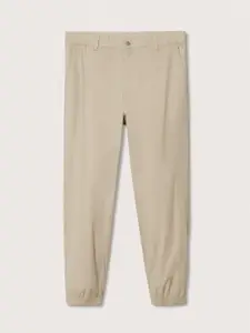 MANGO MAN Beige Sustainable Slim Fit Joggers