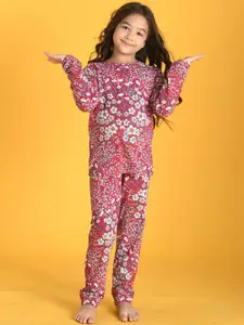 Anthrilo Girls Printed Pure Cotton Night suit