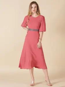 Gipsy Pink A-Line Midi Dress