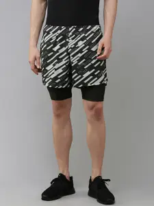 Van Heusen Men Geometric Printed Mid-Rise Sports Shorts