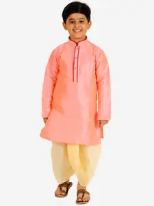Pro-Ethic Style Developer Boys Pure Silk Kurta with Dhoti Pants