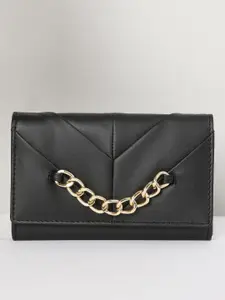 max Women Chain Embellished Single-Fold Wallet