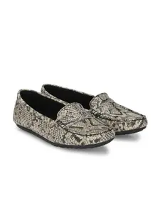 Carlo Romano Women Printed Leather Loafers
