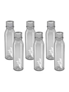 Milton Set of 6 BPA Free Leak Proof Name Tag Pet Water Bottles 1 Litre Each