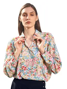 NEOFAA Women Floral Casual Shirt
