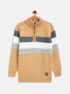 Octave Boys Yellow & White Striped Pullover