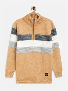 Octave Boys Yellow & White Striped Pullover